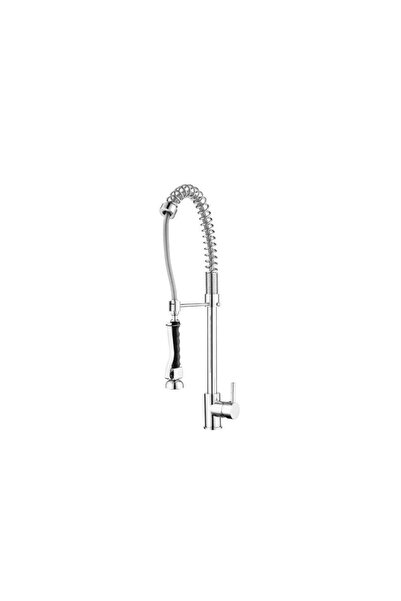 Danube Home Milano Spring Pullout Kitchen Sink Mixer | Stylish Brass Tap | 7 Year Warranty