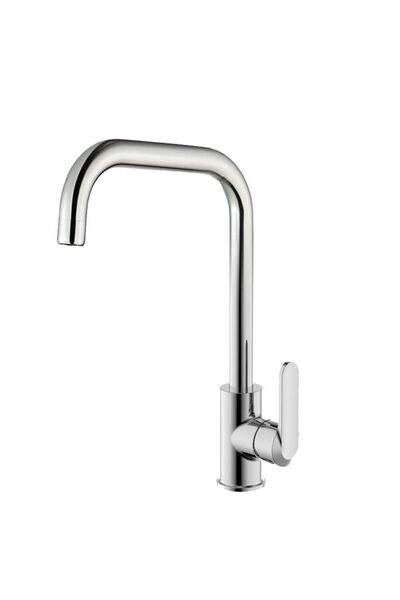 Danube Home Milano Pia Sink Mixer | Solid Brass Kitchen Faucet | Chrome Finish | 7 Year Warranty