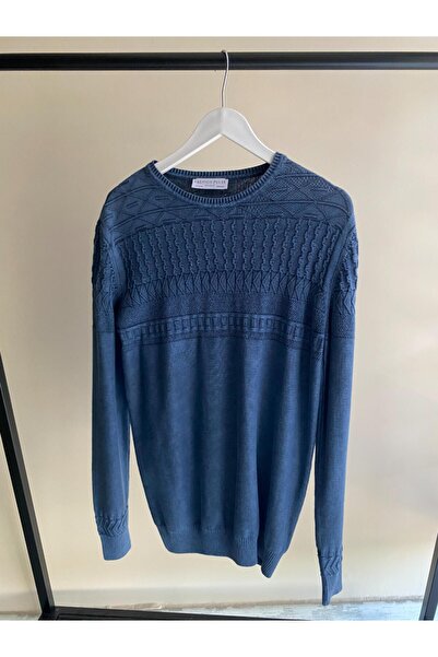 Markasız ucuz سترة تريكو نيلي للرجال