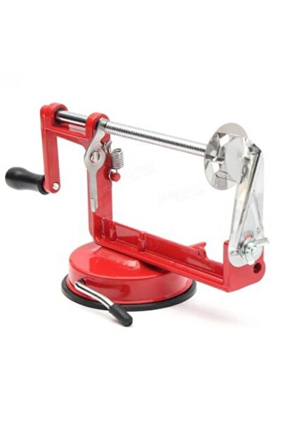 Urban Trends Feliator spiralat de cartofi, roșu-oțel inoxidabil,