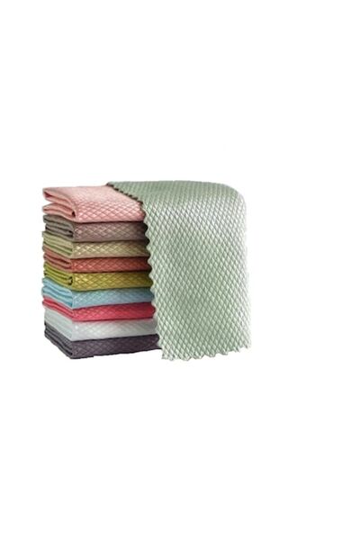 stuffix Set of 10 magic microfiber cloths 30x30 cm, multicolor, super absorbent, streak-free