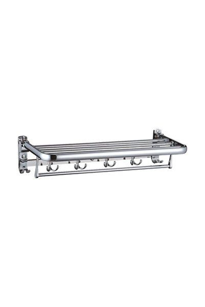 Danube Home Milano Rena Towel Shelf with Hook | Stainless Steel Towel Holder ...