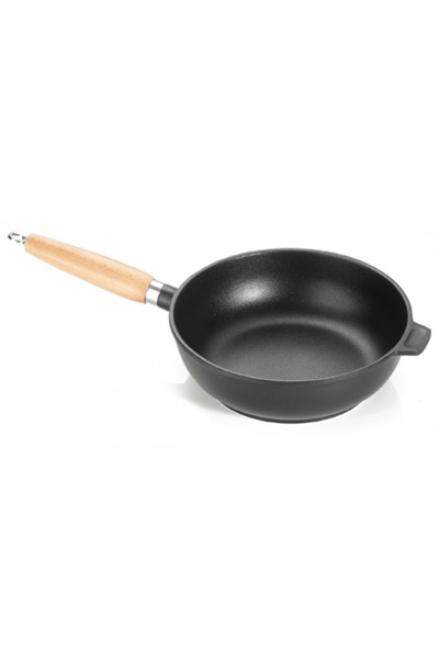 ANTIK ARS Tigaie adanca 28xh7,5cm cu maner lemn, aluminiu, strat antiaderent