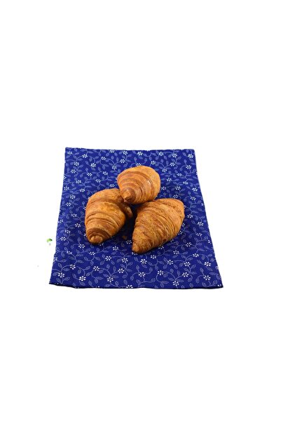 VeraGreen Padded bag for bread 1-2 kg, made of textile, with drawstring and stopper, white flowers, size S