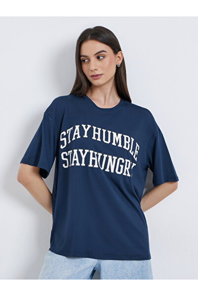 Take Two By Styli Slogan Print Oversized T-Shirt