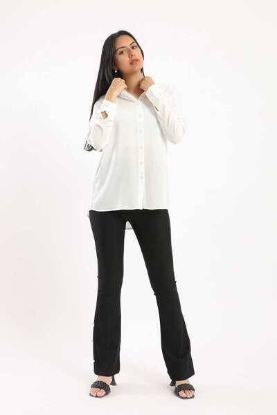 CARINA Solid Long-Sleeve Shirt
