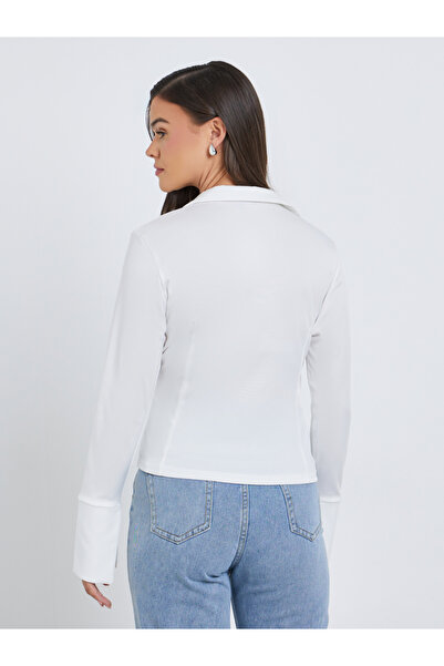 Styli Flared Long Sleeve Wrap Top