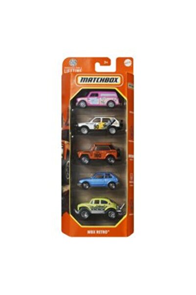 Matchbox SET 5 MASINUTE METALICE MBX RETRO SCARA 1:64