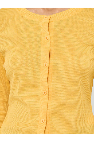 Take Two By Styli Yellow Long Sleeve Knit Top