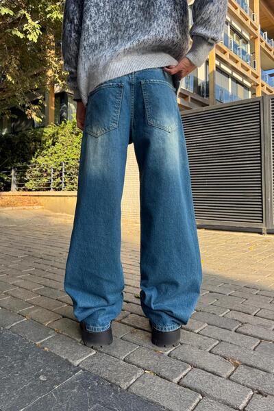 Flaw Wear Eskitme Çizgili Baggy Jean