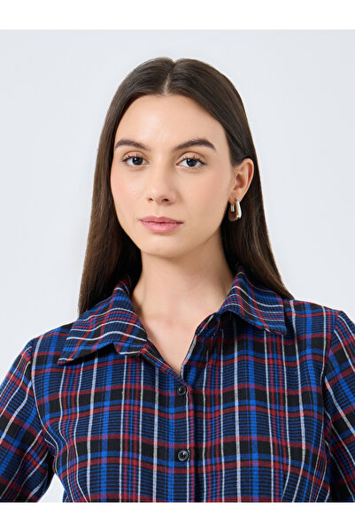 Take Two By Styli Checked Print Buttoned Spread Collar Shirt