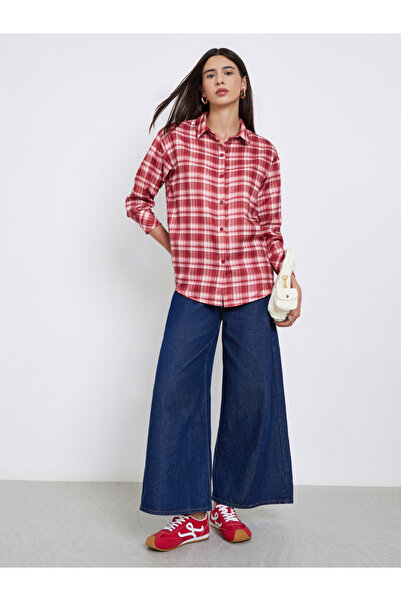 Styli Classic plaid street casual oversized shirt