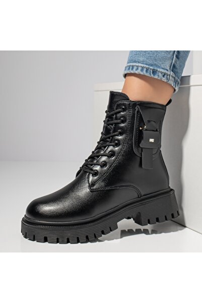 Modlet.ro Ghete negre de damă cu talpă groasă MOD12402