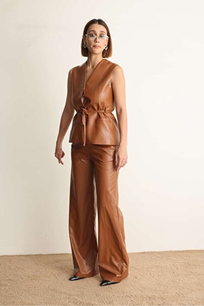 Swass Jessica Leather Pants Brown