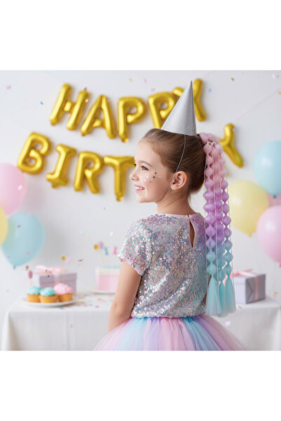 Afrodit Giyim Bn ذيل حصان مرن مضفر وفضي / ACM25