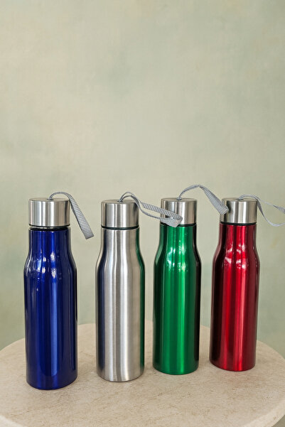 CEZVE HOME Paslanmaz Çelik Su Matarası 600 ml Kırmızı