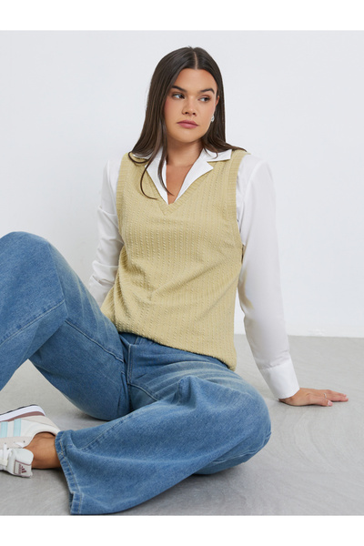 Styli Women Knitted Layering Shirt