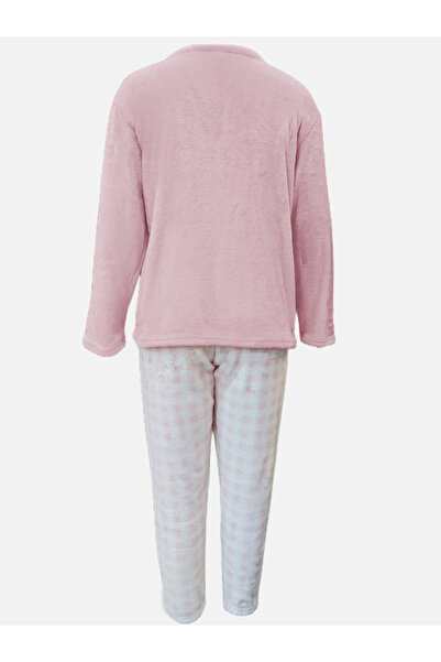 Take Two By Styli Pink Flano Pocket Detail Top and Checked Pyjama Set