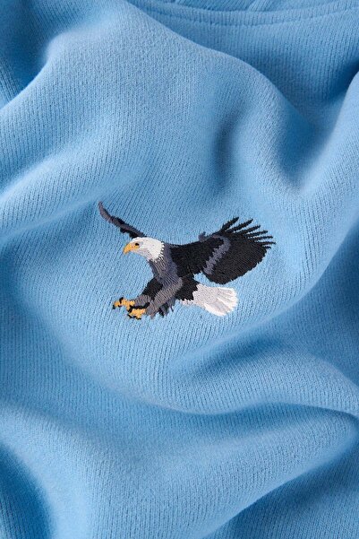 WWF Market Kartal SuperSoft Hoodie - Açık Mavi