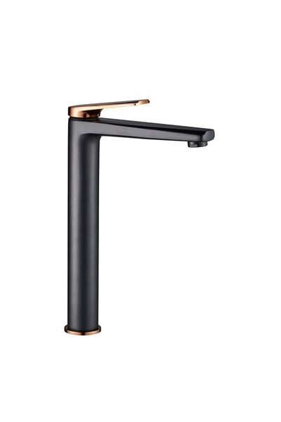 Danube Home Milano Dulce Tall Bath Mixer in Rose Gold & Matt Black with Pop Up Waste | 5 Year Warranty