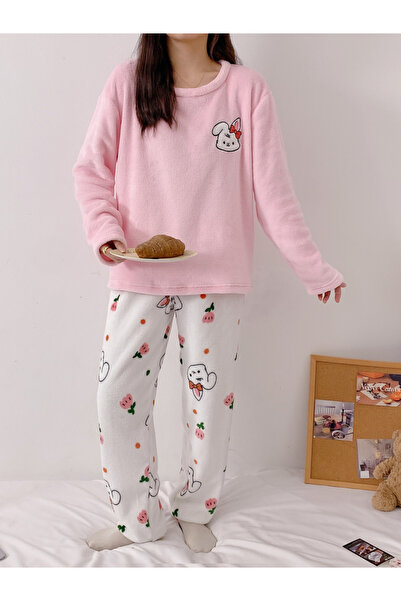 Take Two By Styli Women Flano Graphic Print Top and Pjama Set