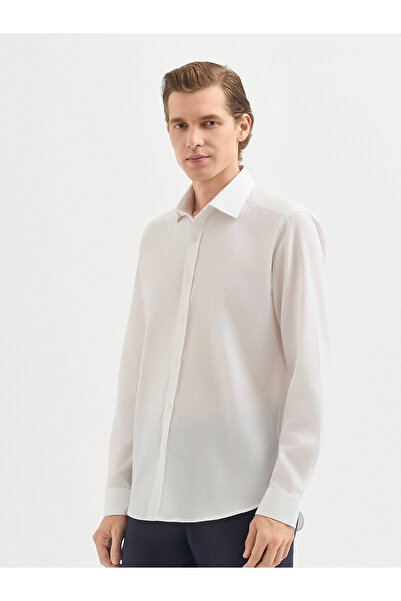 Karaca Erkek Slım Fıt Gömlek-Beyaz