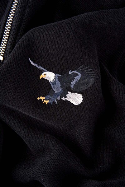 WWF Market Kartal SuperSoft Quarter-Zip Sweatshirt - Siyah