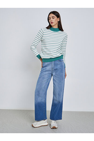 Take Two By Styli Striped Long Sleeve Sweater