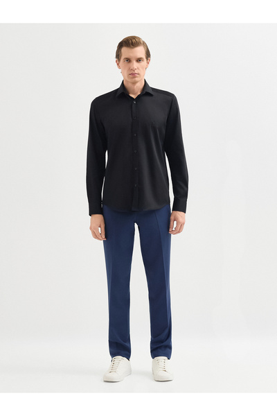 Karaca Erkek Slım Fıt Gömlek-Siyah