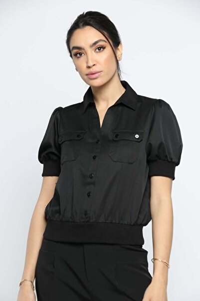 Nichii Nylon Short-Sleeve Shirt with Pockets