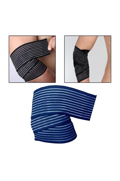 Flippy Elastic Brace for Foot/Hand, Velcro, 7.5 x 180 cm, Nylon, Blue