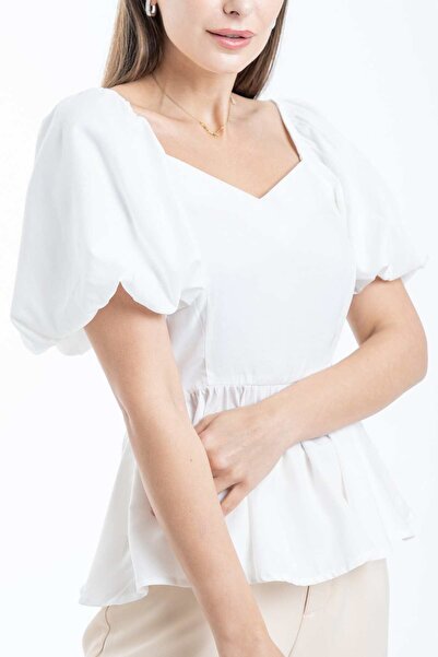 mica Solid Sweetheart Neck Top