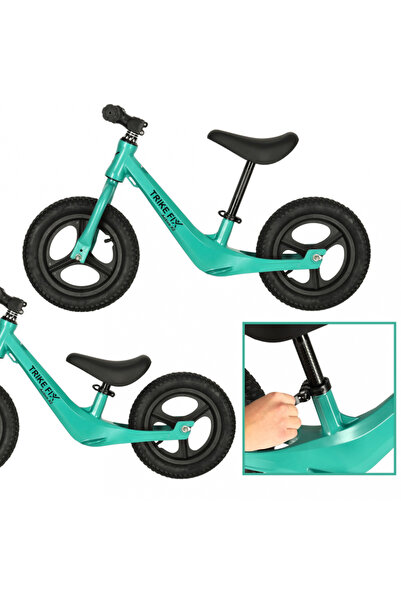 Ikonka Bicicleta de echilibru pentru copii, Ikonka, Trike Fix Active X Green 12 inch, cu cadrul jos, din ot