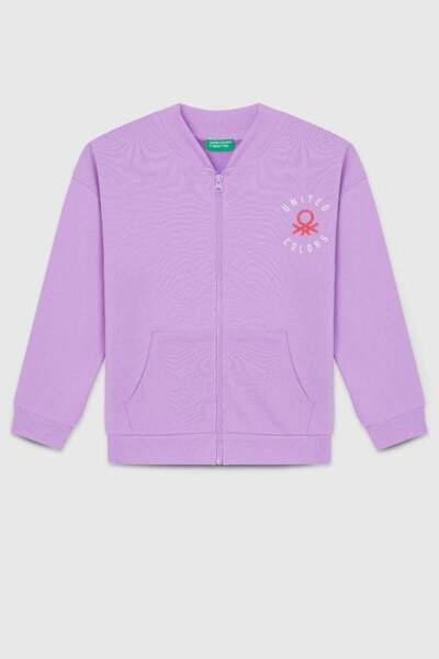 United Colors of Benetton Hanorac pentru fete BNT-G23334 Liliac