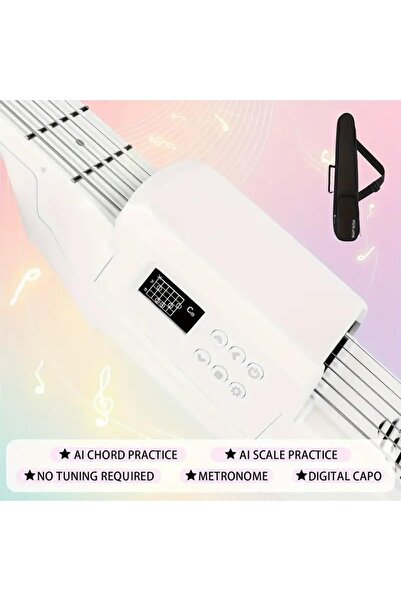 MegArya Smart Guitar with AI MIDI Technology & USB Charging - Electric/Acoustic Guitar