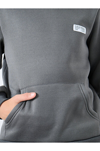 Styli Solid Hoodie with Pocket and Joggers Set