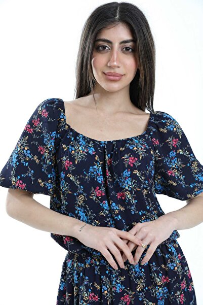 mica Floral Puff Sleeve Top
