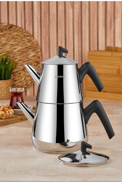 Cooker Modern Bumerang Family Size Stainless Steel 1.4 -2.7 Lt. Tea Pot Set