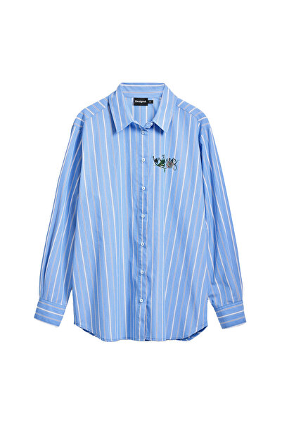 Desigual Γυναικείο Πουκάμισο 25SWCW16 Μπλε