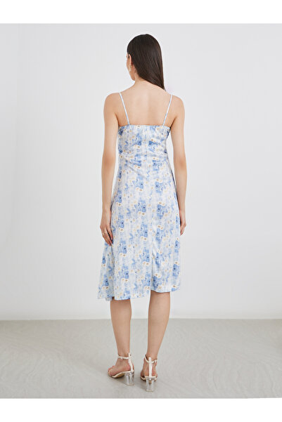 Take Two By Styli Women Tie-Dye Print Strappy Knee Length Dress