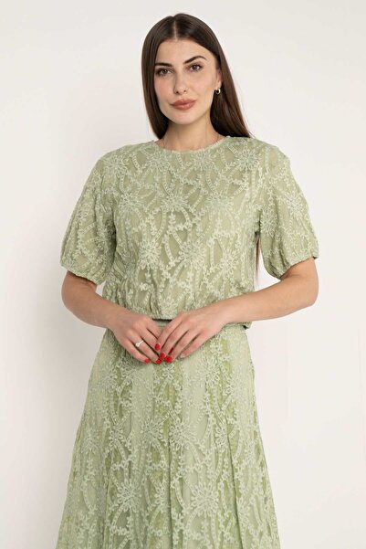 mica Printed Short Sleeve Top