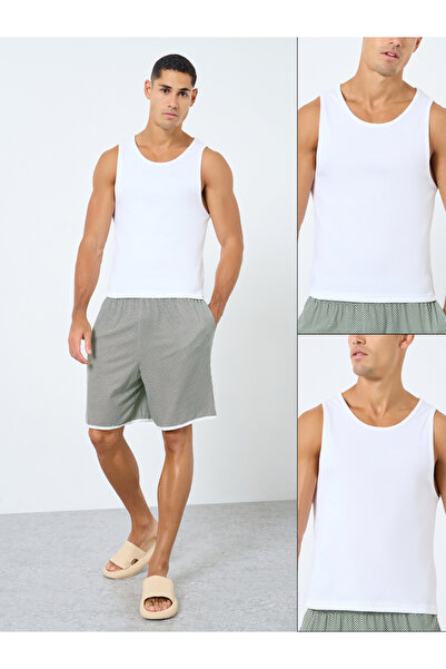 Styli Pack of 2 - Ribbed Cotton Vest with Round Neck