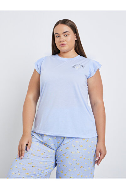 Styli Plus Flamingo Double Ruffle Tank and Pyjama Set
