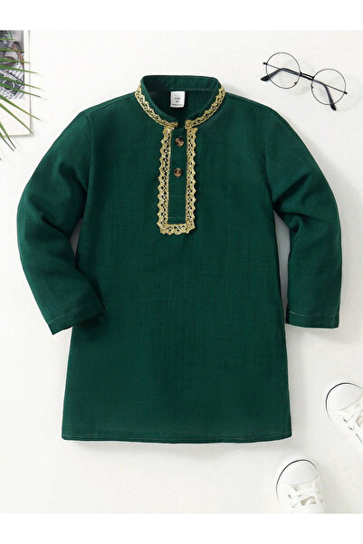 Take Two By Styli Boys Button Front Sequined Detail Shirt