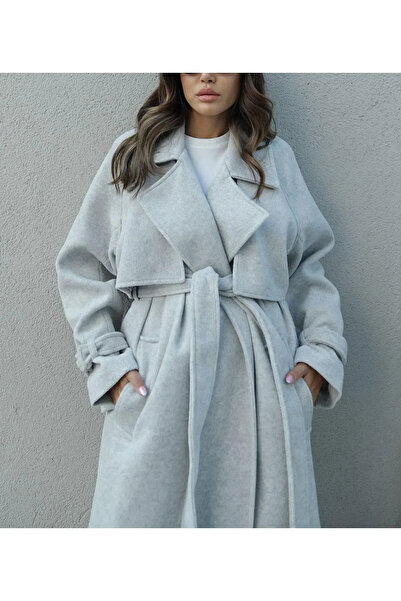 My Blog Grauer Vorkuta Windbreaker-Kaschmirmantel - 407007