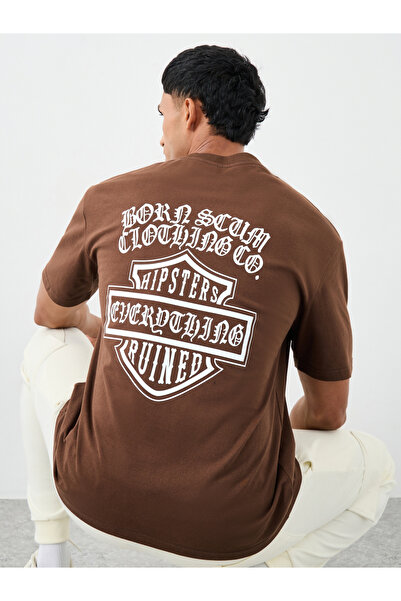 Styli Back Graphic Print Oversized T-Shirt