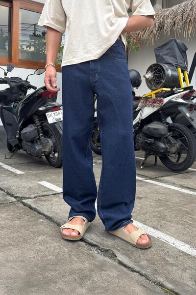 Flaw Wear Basic Baggy Jean Lacivert
