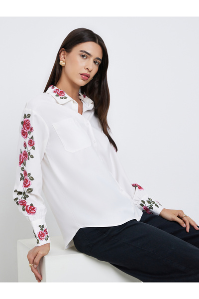 Take Two By Styli Floral Print Regular Fit Buttoned Shirt