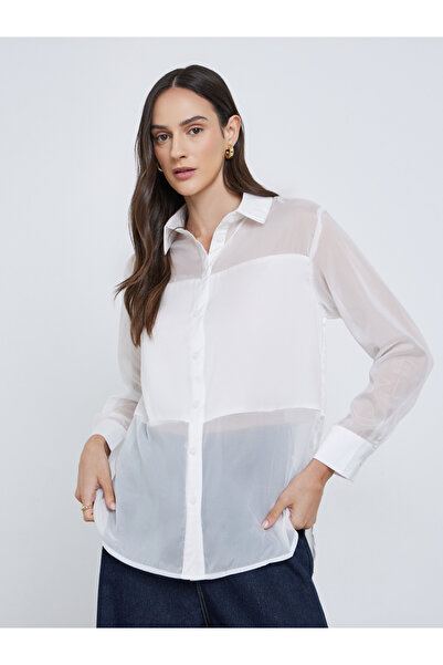 Styli Solid Spread Collar Buttoned Shirt