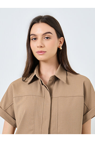 Take Two By Styli Solid Buttoned Top and Loose Fit Pants Set